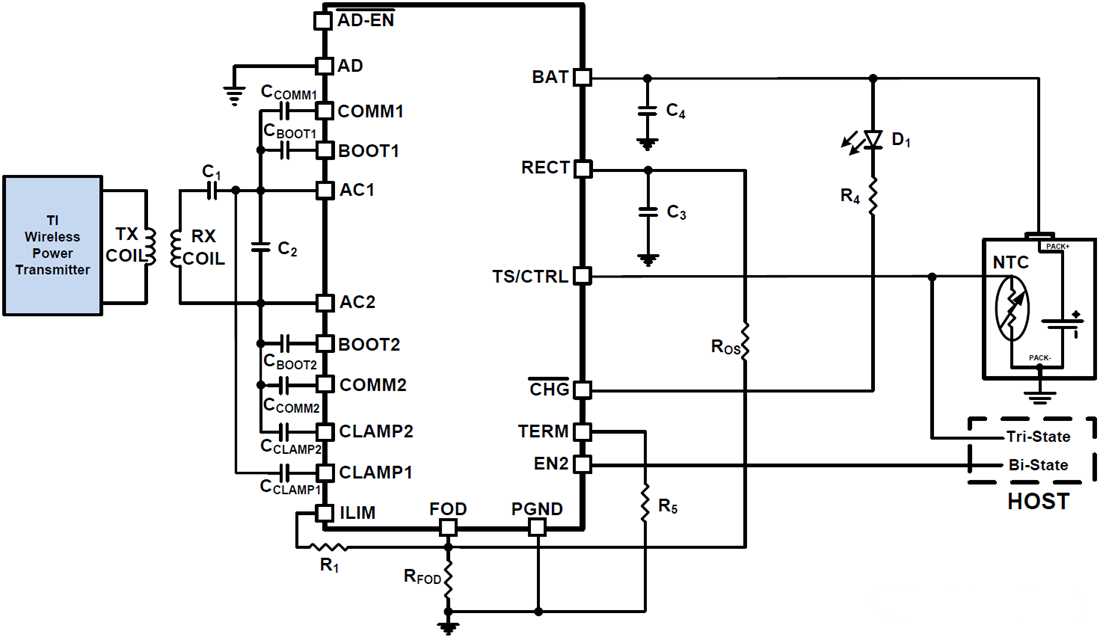 Schematic - Texas Instruments bq5105x Wireless Power Receiver