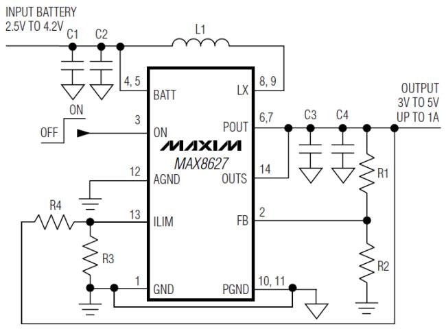 Analog Devices / Maxim Integrated MAX8627 Step-Up Converter