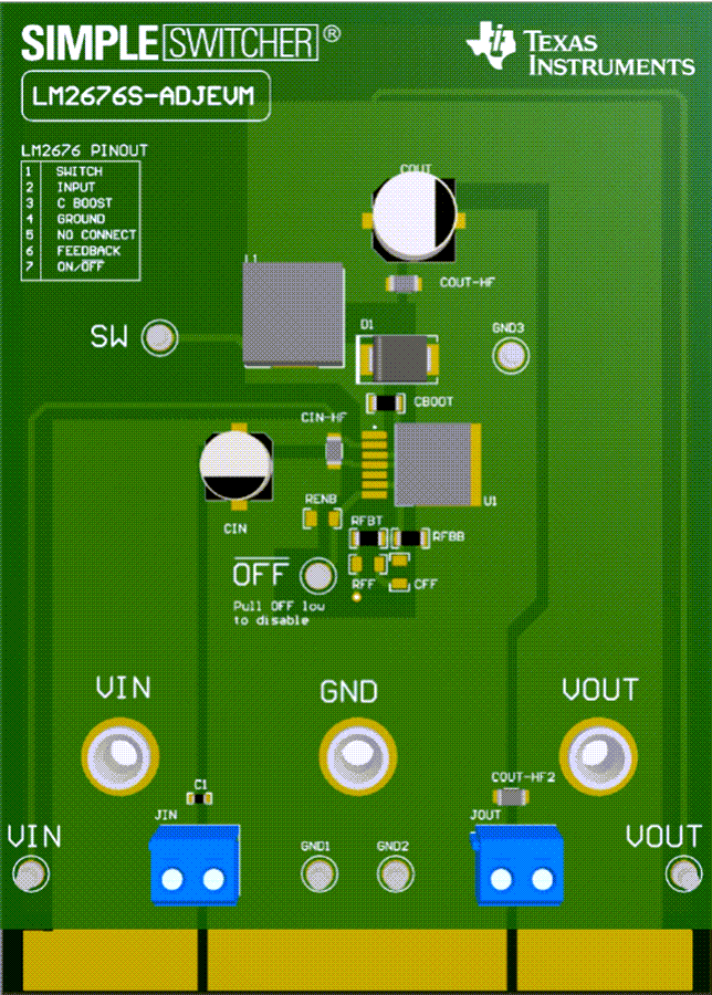 Mechanical Drawing - Texas Instruments LM2676S-ADJEVM Evaluation Module (EVM)