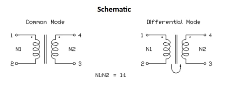 Schematic - TT Electronics HA19 EPS Common Mode Chokes