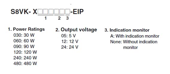 Omron Industrial Automation S8VK-X Switch Mode Power Supplies