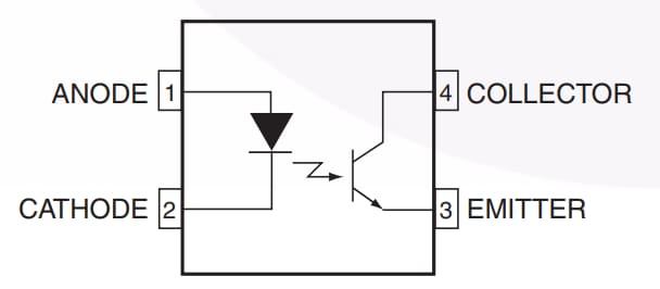 Schematic - onsemi / Fairchild Phototransistor Output Optocouplers