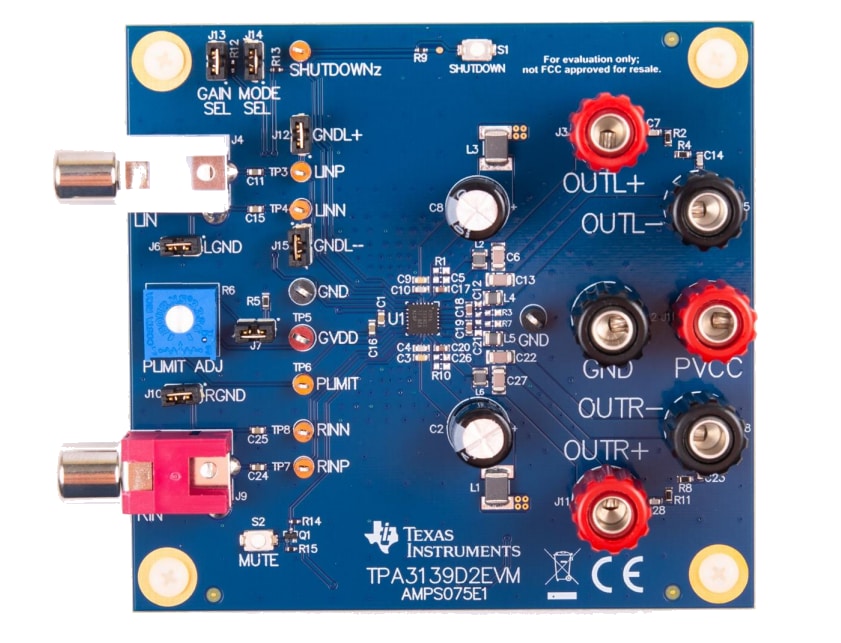 Location Circuit - Texas Instruments TPA3139D2EVM Evaluation Module