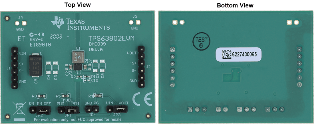 Mechanical Drawing - Texas Instruments TPS63802EVM Converter Evaluation Module (EVM)
