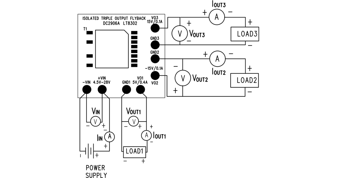 Analog Devices Inc. DC2014A, DC2821A, & DC2906A Demo for the LT8302