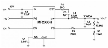 Location Circuit - Monolithic Power Systems (MPS) MP2333x Synchronous Buck Converters