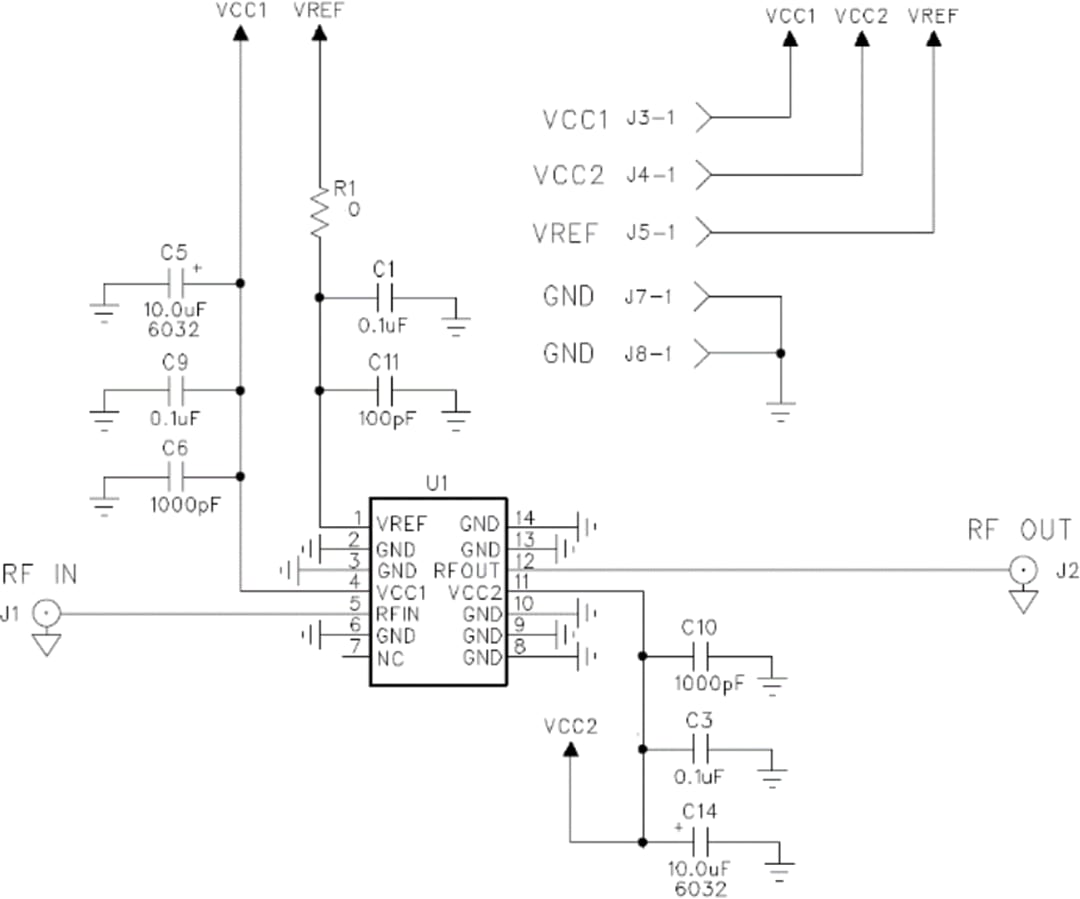 Schematic - Qorvo QPA9424EVB-01 Evaluation Board