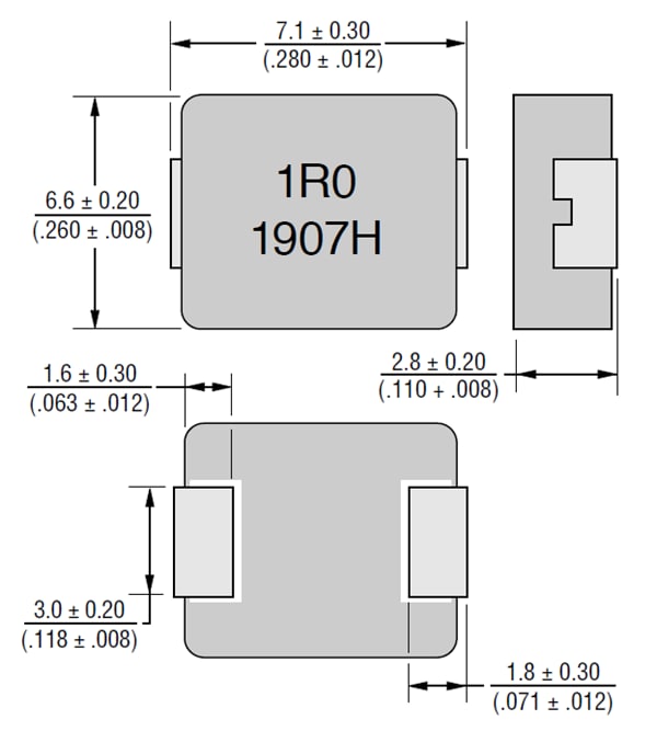 Chart - Bourns SRP7028C Shielded Power Inductors