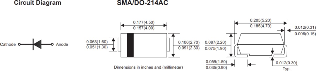 Comchip Technology ES1x-HF Superfast Recovery Rectifiers