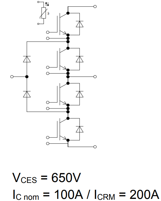 Application Circuit Diagram - Infineon Technologies F3L200R07W2S5FP EasyPACK™ IGBT Modules