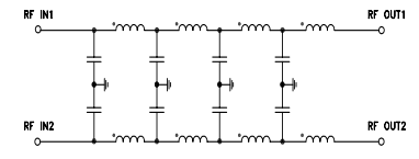 Schematic - Mini-Circuits DLFCN-290+ LTCC Dual Low Pass Filters