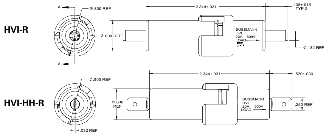 Eaton Electronics HVI Water-Resistant Fuse Holders