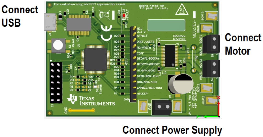 Mechanical Drawing - Texas Instruments DRV8434EEVM Motor Driver Evaluation Module