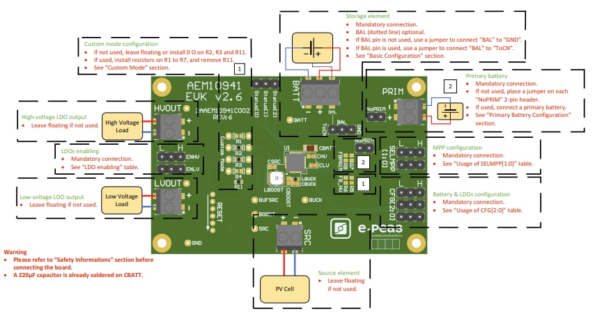 e-peas AEM10941 Evaluation Board