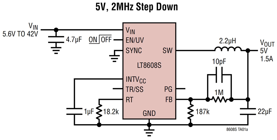 Block Diagram - Analog Devices Inc. LT8608S Synchronous Step-Down Regulators