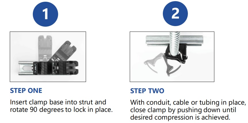Chart - HellermannTyton Quick2Clamp Cable Mounting
