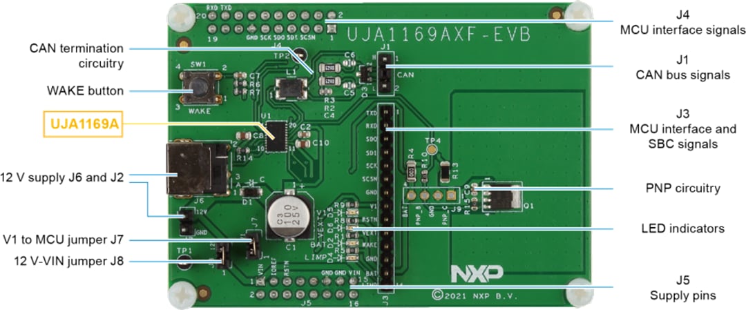 NXP Semiconductors UJA1169AF3-EVB Evaluation Board