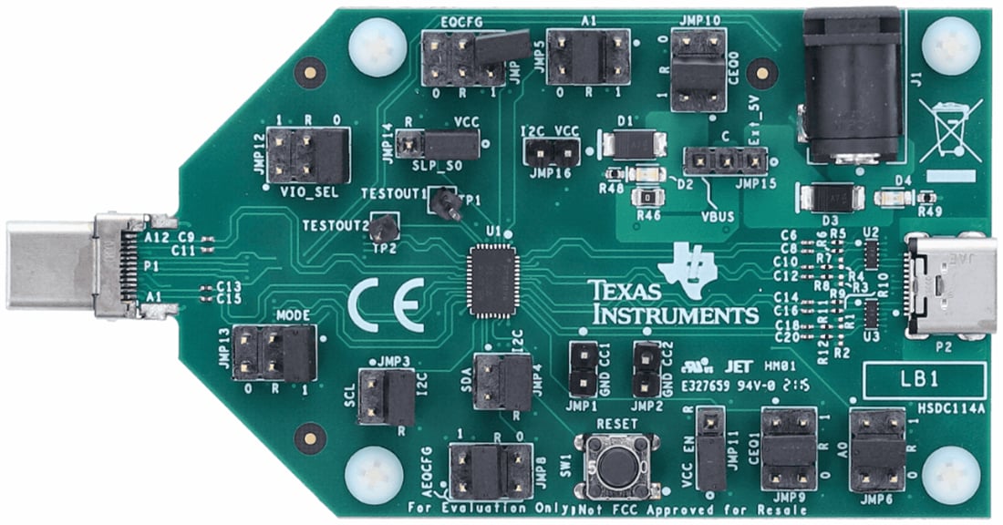 Mechanical Drawing - Texas Instruments TUSB1104EVM Redriver Evaluation Module