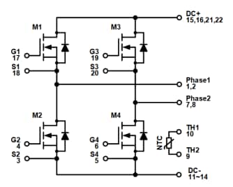 Schematic - onsemi NXH0x0F120MNF1 SiC MOSFETs