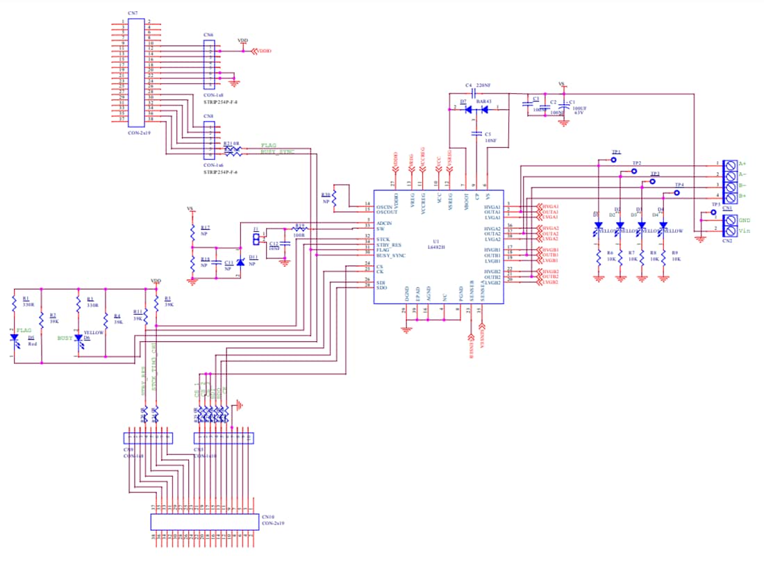Schematic - STMicroelectronics EVL6482 Stepper Motor Driver Evaluation Board