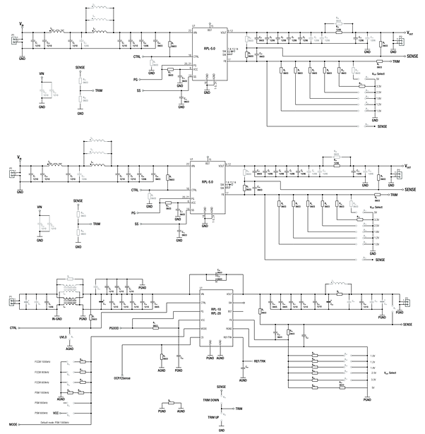 Schematic - RECOM Power RPL-x-EVM-1 Evaluation Modules