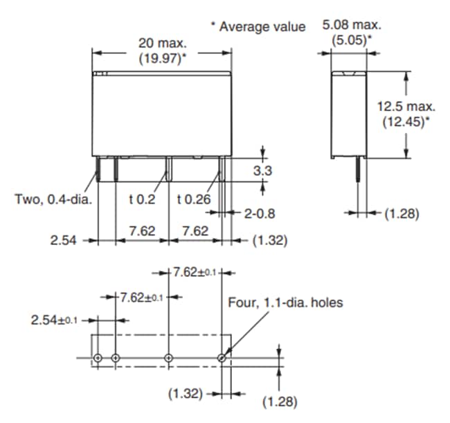 Chart - Omron Electronics G6DN-CF Slim Power Relays