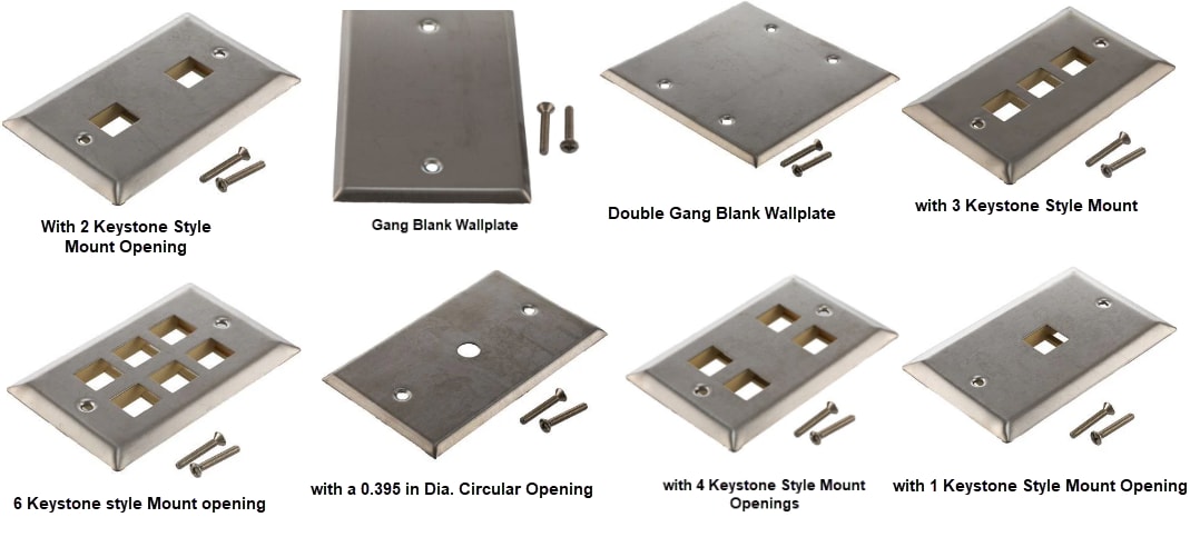 L-Com LC-WPSS Stainless Steel Wall Plates