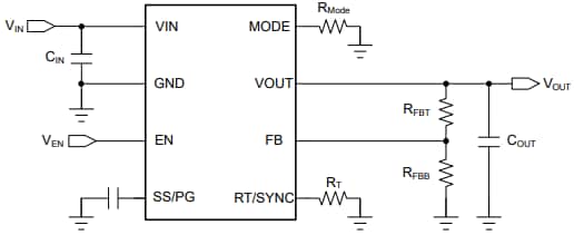 Schematic - Texas Instruments TPSM84338 Synchronous Buck Power Module