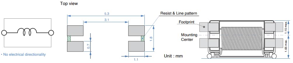 Mechanical Drawing - TDK ADL-VL Automotive Inductors