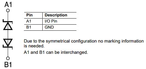 Schematic - EPCOS / TDK 0201 ULC TVS Diodes