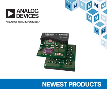 Mouser Now Shipping Analog Devices ADAQ23875 16-Bit, 15 MSPS µModule Data Acquisition Solution